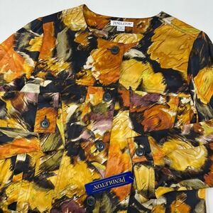 Pendleton 100% Silk Abstract Floral Top Jacket Medium Lightweight Designer NWT